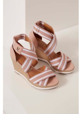 sandalia anabela vizzano rosa