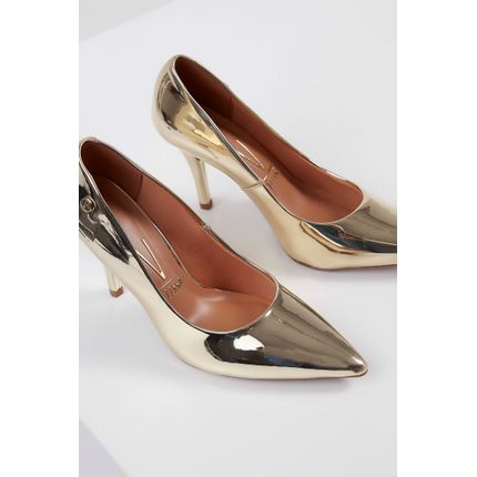 scarpin ouro