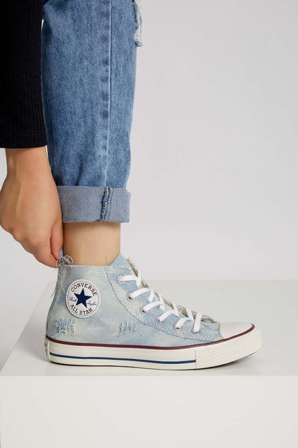 all star azul bebe cano medio