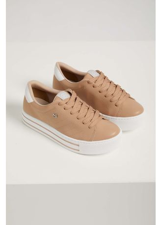 tenis flatform bege