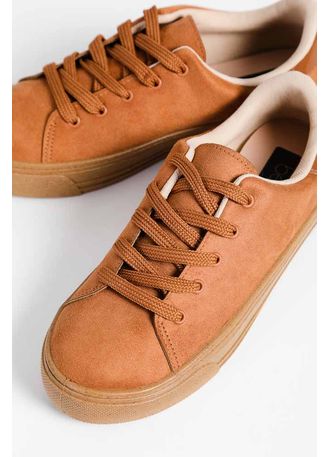 tenis flatform beira rio caramelo