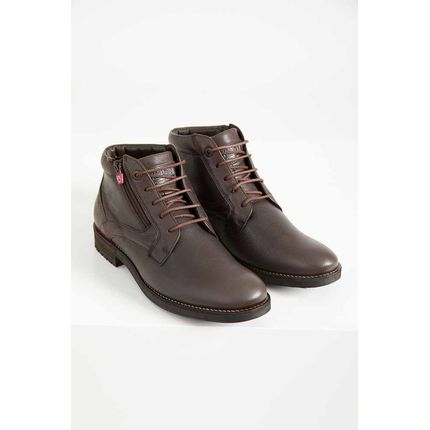 bota masculina ferracini pionner couro marrom escuro