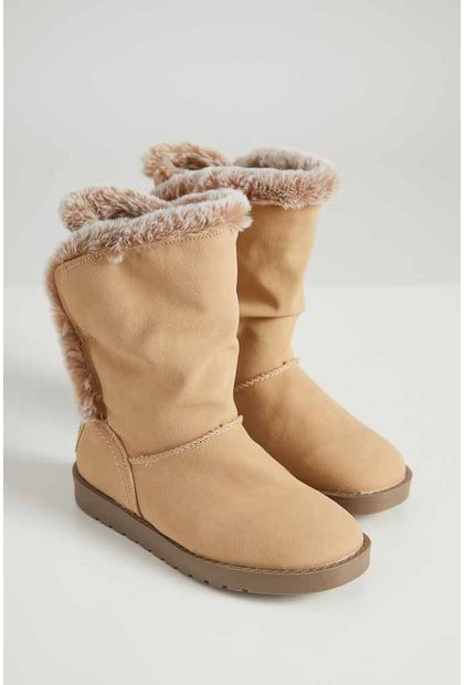 bota esquimó cano médio mooncity pelinho feminina