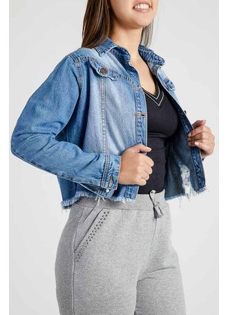 jaqueta jeans mostarda feminina