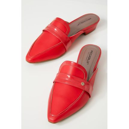 sapato mule vermelho