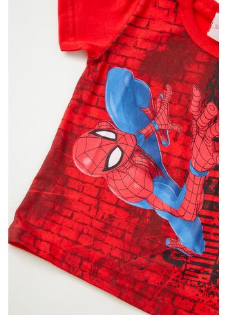 Camiseta-Casual-Manga-Curta-Brandili-Homem-Aranha-Vermelho