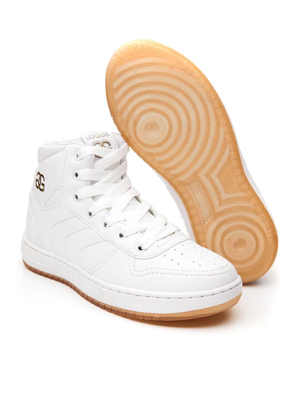 tênis feminino cano alto logus 17850p