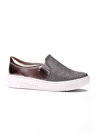 Tênis Slip On Feminino Via Marte 15-18508 Prata - pittol