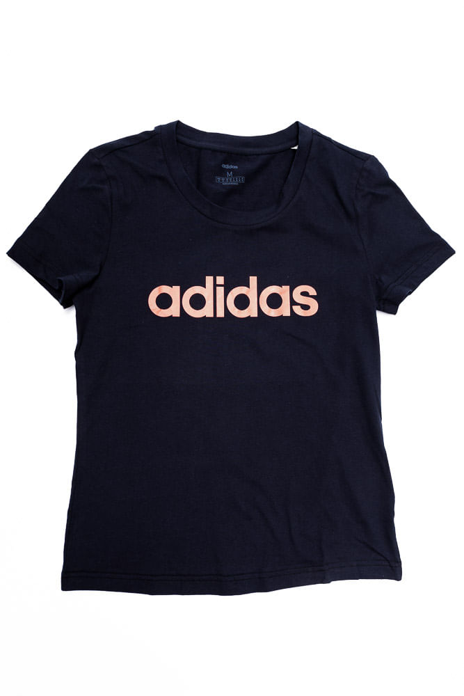 Camiseta-Casual-Feminina-Adidas-Essentials-Linear-Gd2931-Marinho