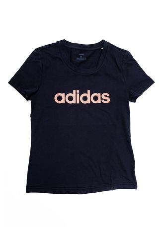 Camiseta Casual Feminina Adidas Essentials Linear Gd2931 Marinho