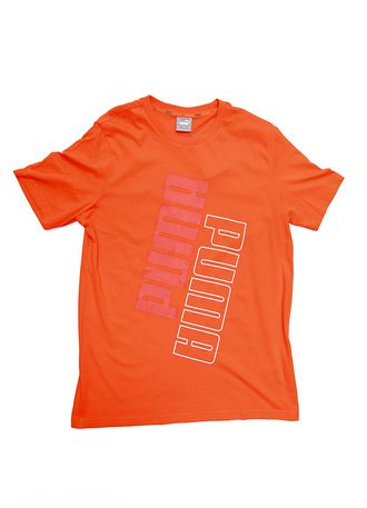 Camiseta-Casual-Masculina-Puma-Power-Logo-Vermelho