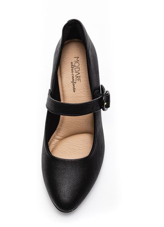 Sapato-Casual-Salto-Medio-Feminino-Modare-Preto