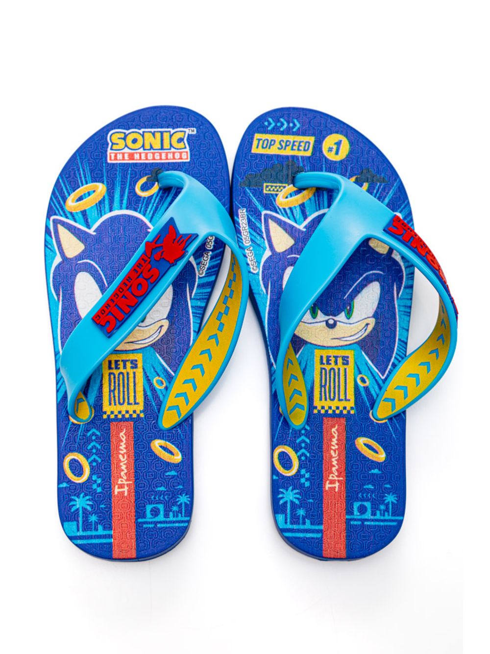 Chinelo Ipanema Infantil Menino Sonic Game 26958-At364 Azul - pittol