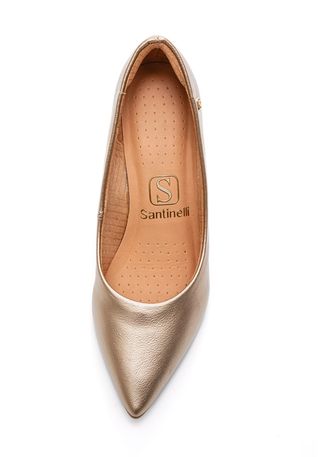 Sapato-Scarpin-Santinelli-Ouro