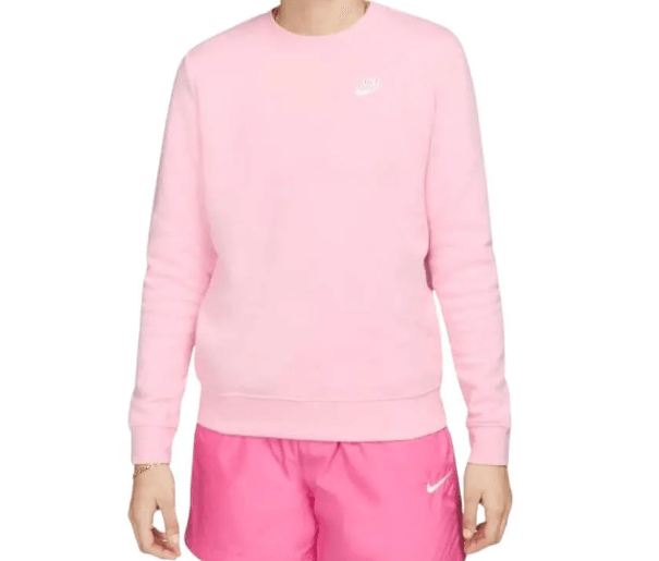 Blusao-Nike-Sportswear-Club-Feminino-Fleece-Crew-Dq5473-690-Rosa
