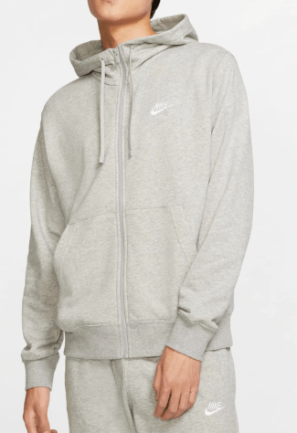 Jaqueta-Nike-Club-Hoodie-Masculina-Bv2648-063-Cinza