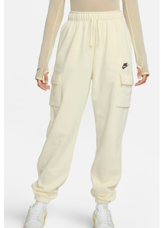 Calça Nike Sportswear Club Fleece Cargo Feminina Dq5196-113 Off-White -  pittol