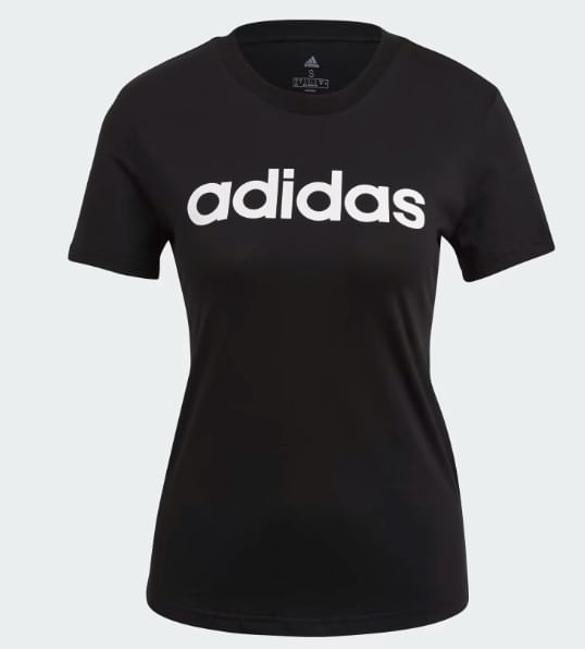 Camiseta-Feminina-Casual-Adidas-Essentials-Slim-Preto