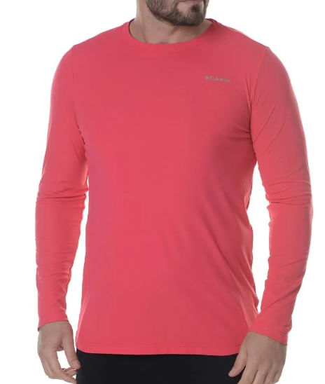 Camiseta-Columbia-Masculina-Manga-Longa-Neblina-320423-Vermelho