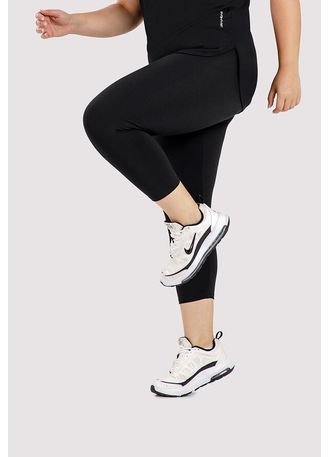 Calça Legging Selene Básica Fitness Plus Size Feminina - Cinza