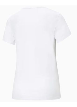 Distintivo rosa vazio na camiseta feminina com espaço de design