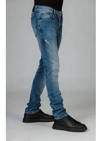 Calca-Jeans-Docthos-Masculina-Slim-Medio-Moletom-620227-Azul-