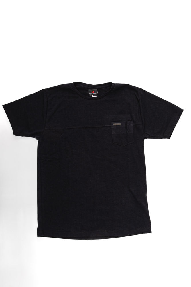 Camiseta-Coral-Reef-Casual-Masculina-Bolso-9397-Preto