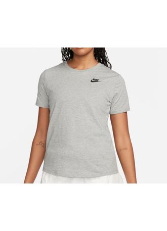 Camiseta-Casual-Feminino-Nike-Cinza