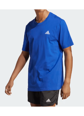 Camiseta-Adidas-Essentials-Masculina-Single-Jersey-Embroidered-Small-Logo-Ic9284-Azul