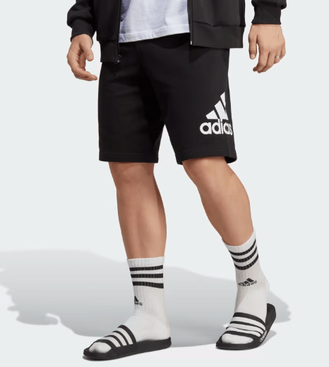 Bermuda-Adidas-Essentials-Masculina-Big-Logo-French-Terry-Ic9401-Preto