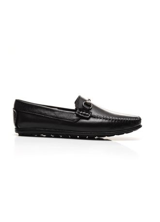 Sapato-Mocassim-Couro-Fivela-Masculino-Serafim-610-Preto