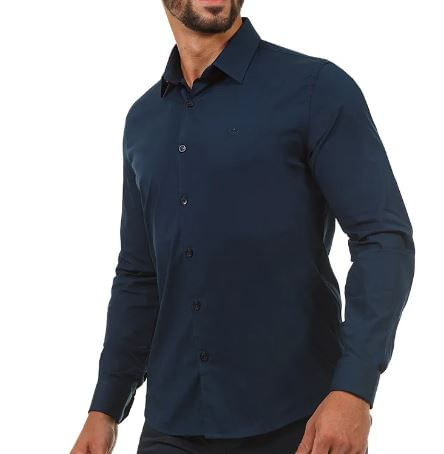 Camisa-Docthos-Masculina-Manga-Longa-Slim-Tricoline-119072-Marinho