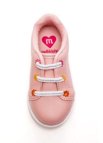 Tenis-Molekinha-Bebe-Casual-Florzinhas-2728.107-Rosa