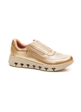 Tenis-Usaflex-Slip-On-Feminino-Couro-Am0901-Ouro