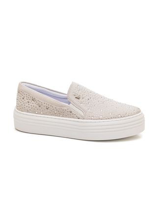 Tenis-Bottero-Casual-Feminino-Slip-On-Em-Couro-365302-Cinza