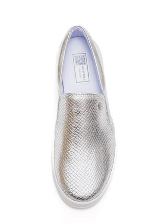 Tenis-Bottero-Slip-On-Feminino-Couro-364901-Prata