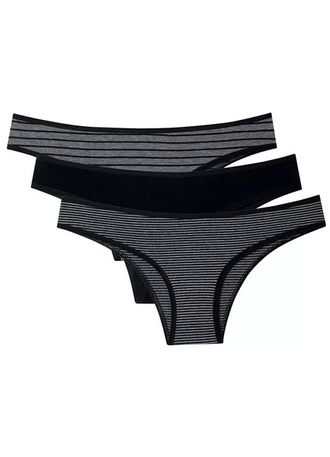 Kit-3-Calcinhas-Tanga-Cotton-She-410.01-Preto