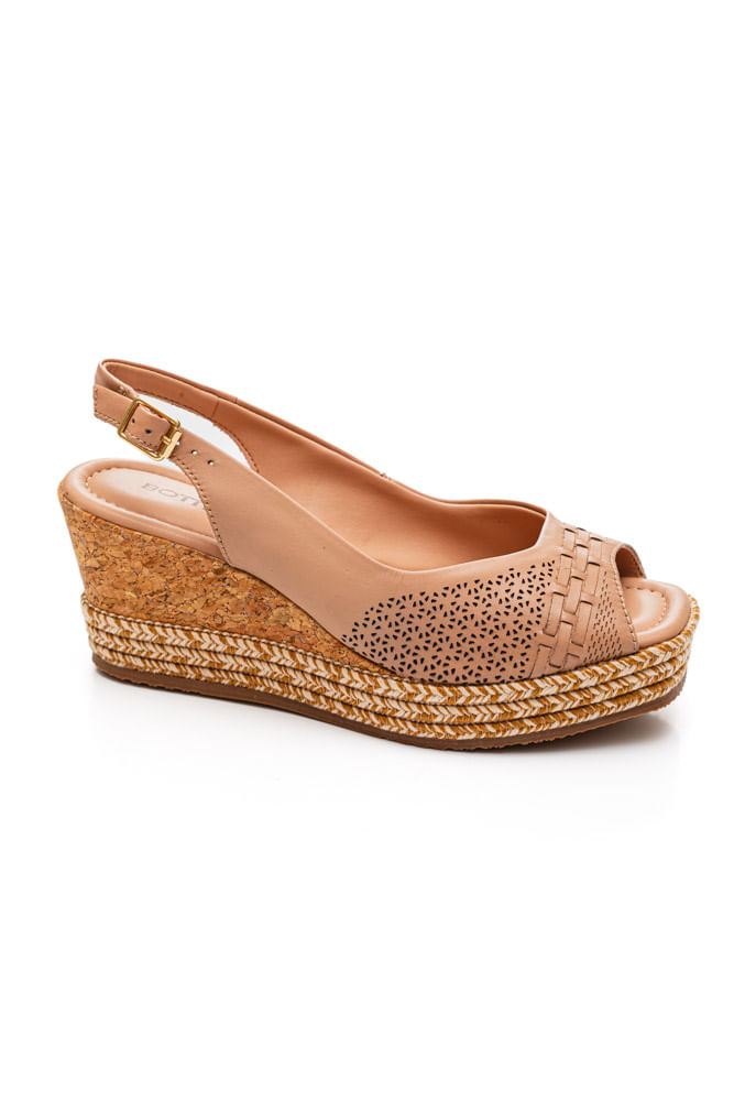 Sandalia-Bottero-Anabela-Feminina-Cortica-Couro-Lasercut-365922-Nude